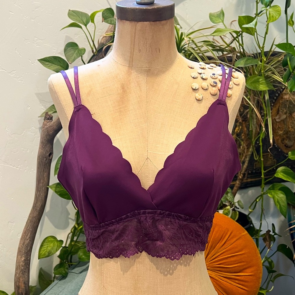 Purple Auden Lace Bralette Large